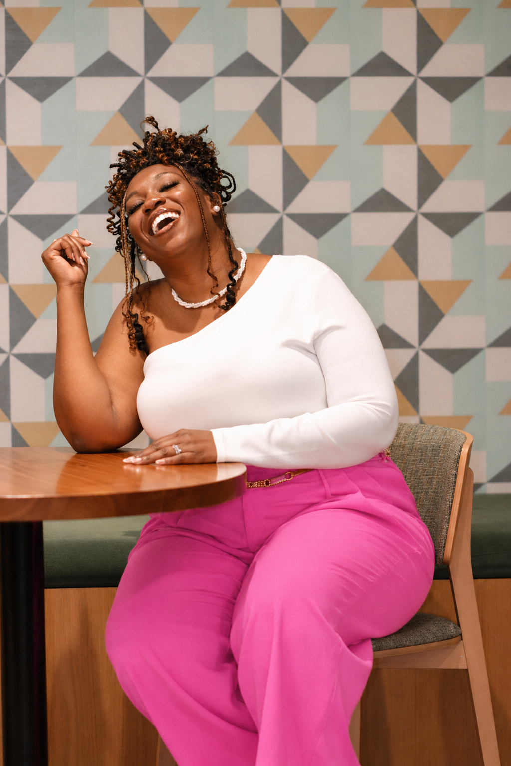 Jay How laughing joyfully